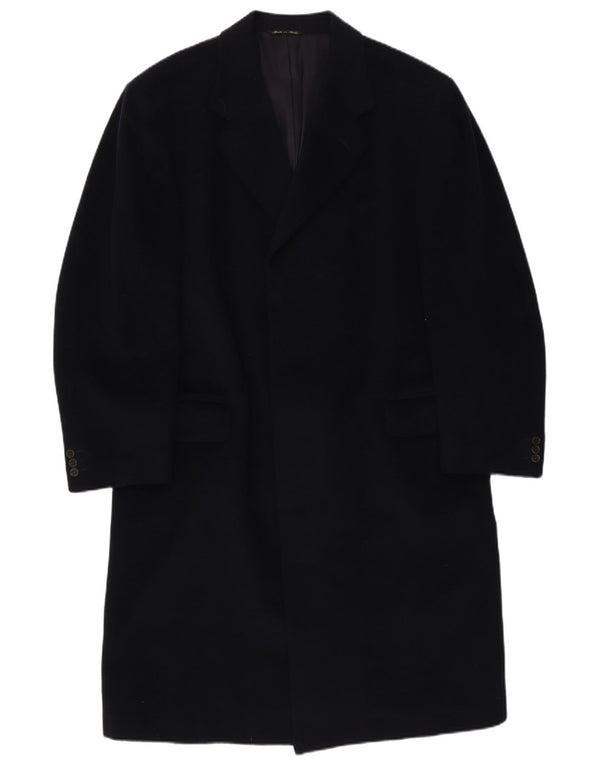 Cappotto Uomo Canali IT 54 2XL Blu Navy Lana Classico