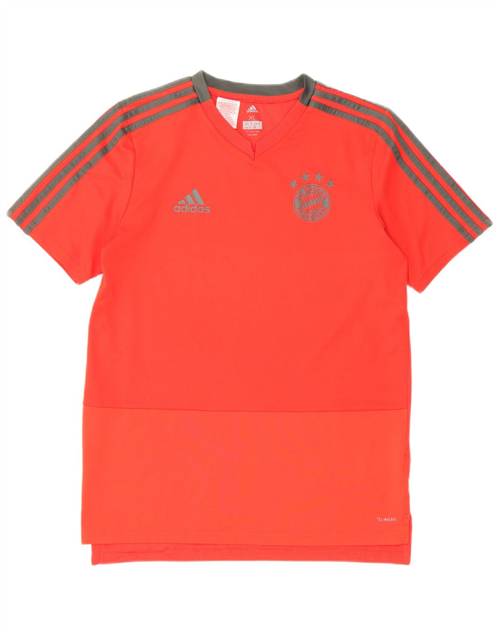 ADIDAS Boys Climacool T-Shirt Top 15-16 Years XL Red Polyester