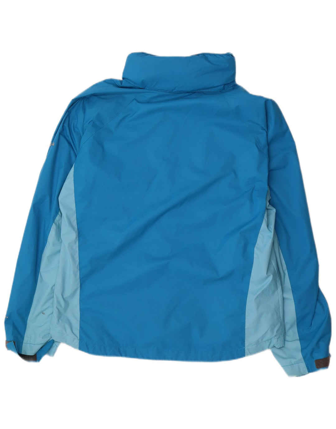 COLUMBIA Womens Omni-Tech Rain Jacket UK 16 Large Blue Colourblock Nylon