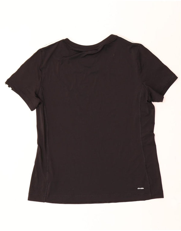 Adidas Dame Climalite T-Shirt Top UK 20/22 XL Sort Polyester