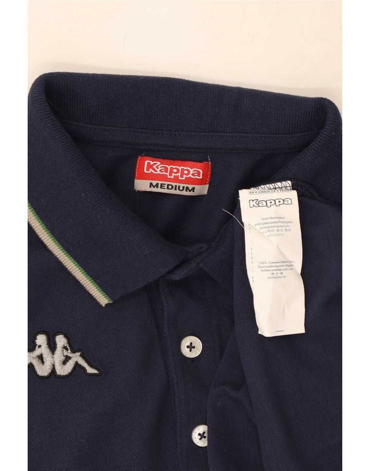 Kappa Mens Polo Shirt Medium Navy Blue Cotton