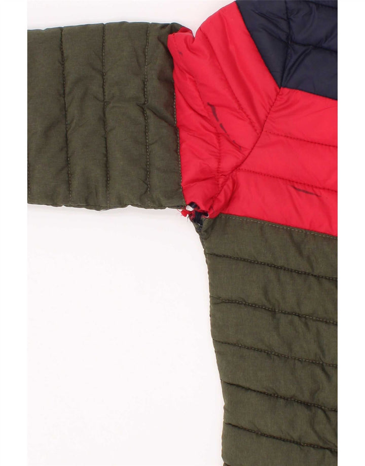 Joules Boys Hooded Padded Jacket 3-4 Years Green Colourblock Polyamide