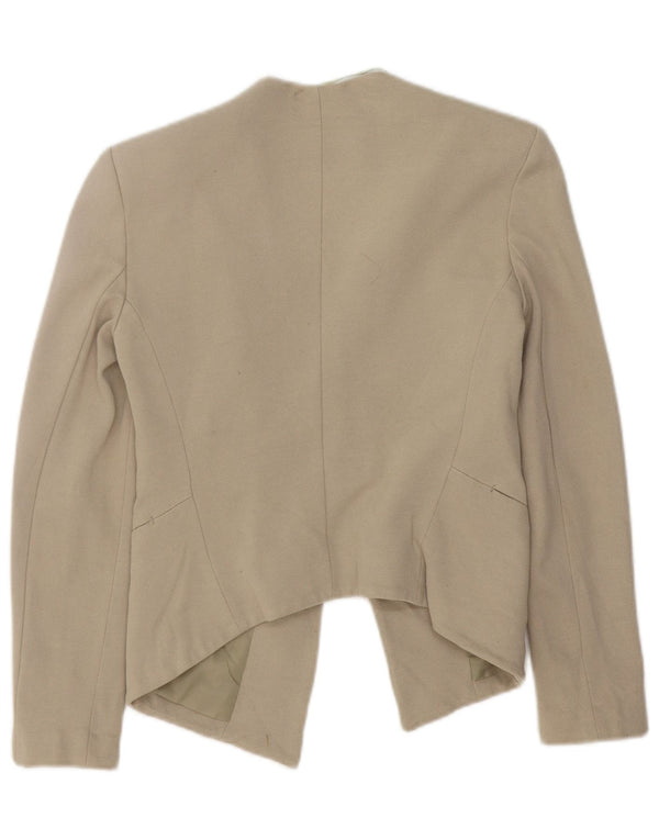 Jaqueta Blazer Feminina Topshop Crop Open UK 6 XS Verde Poliamida