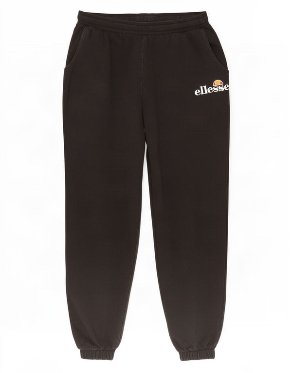 Ellesse Womens Grafisk træningsdragt Bukser Joggers UK 14 Large Black Bomuld
