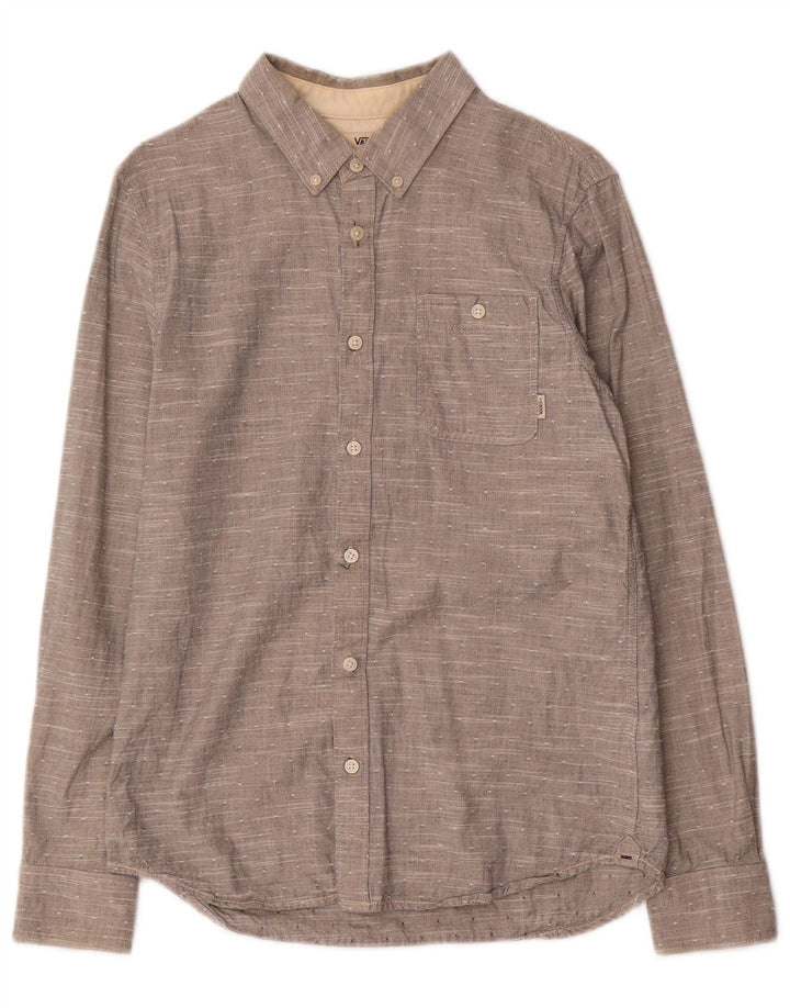 Vans Mens Shirt Small Grey Flecked Cotton