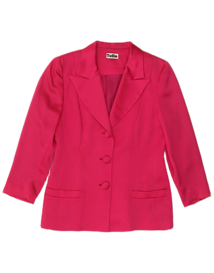 Giacca blazer a 3 bottoni da donna TULLO EU 38 lana rosa media