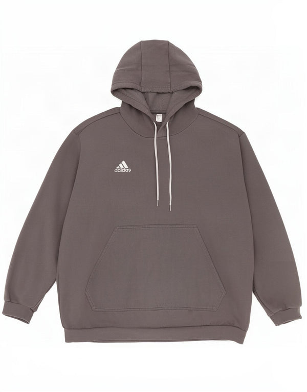 Adidas Mens Hoodie Jumper 2XL Algodão Cinza