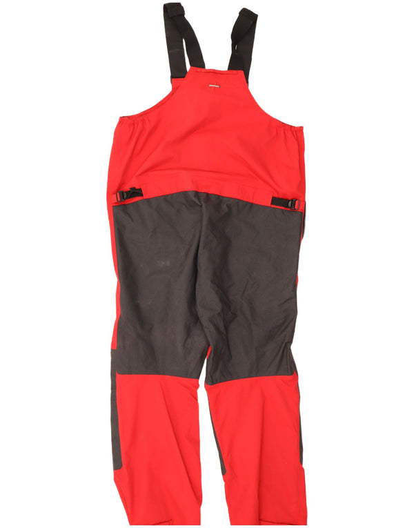 Musto Mens Performance Dungarees Ski Trousers XL Red Colourblock Nylon
