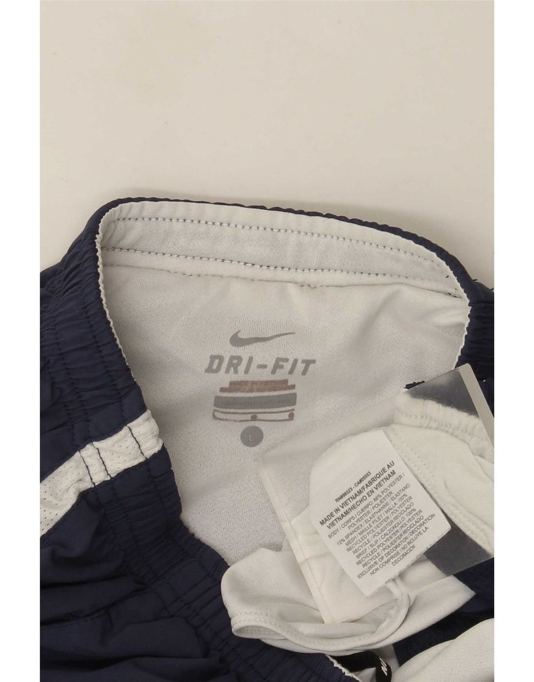 Nike Mens Dri Fit Sport Shorts Large Navy Blue Colourblock Polyester