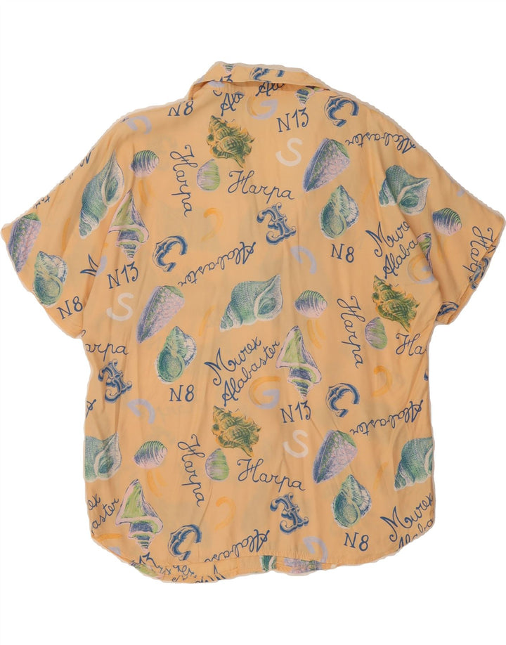 VINTAGE Womens Abstract Pattern Short Sleeve Shirt UK 18 XL Pink Vintage Vintage and Second-Hand Vintage from Messina Hembry 
