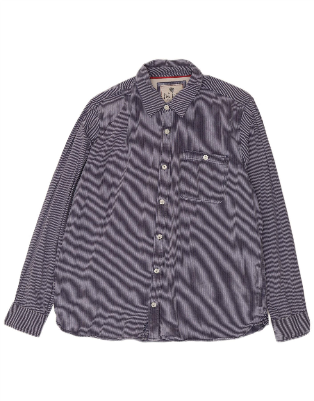 Fat Face Mens Shirt XL Blue Pinstripe Cotton