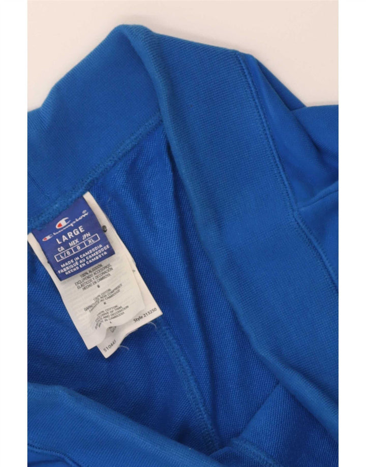 Champion Mens Graphic Sport Shorts Large Blue Cotton