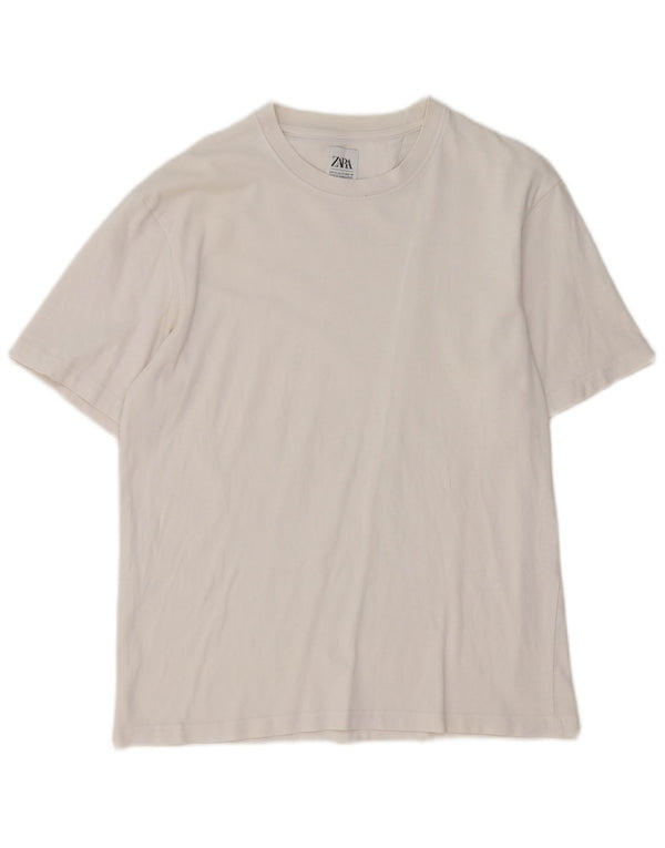 Zara Mens T-Shirt Top Medium White