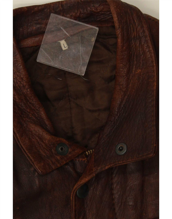 Vintage Herren Lederjacke UK 40 Large Braun