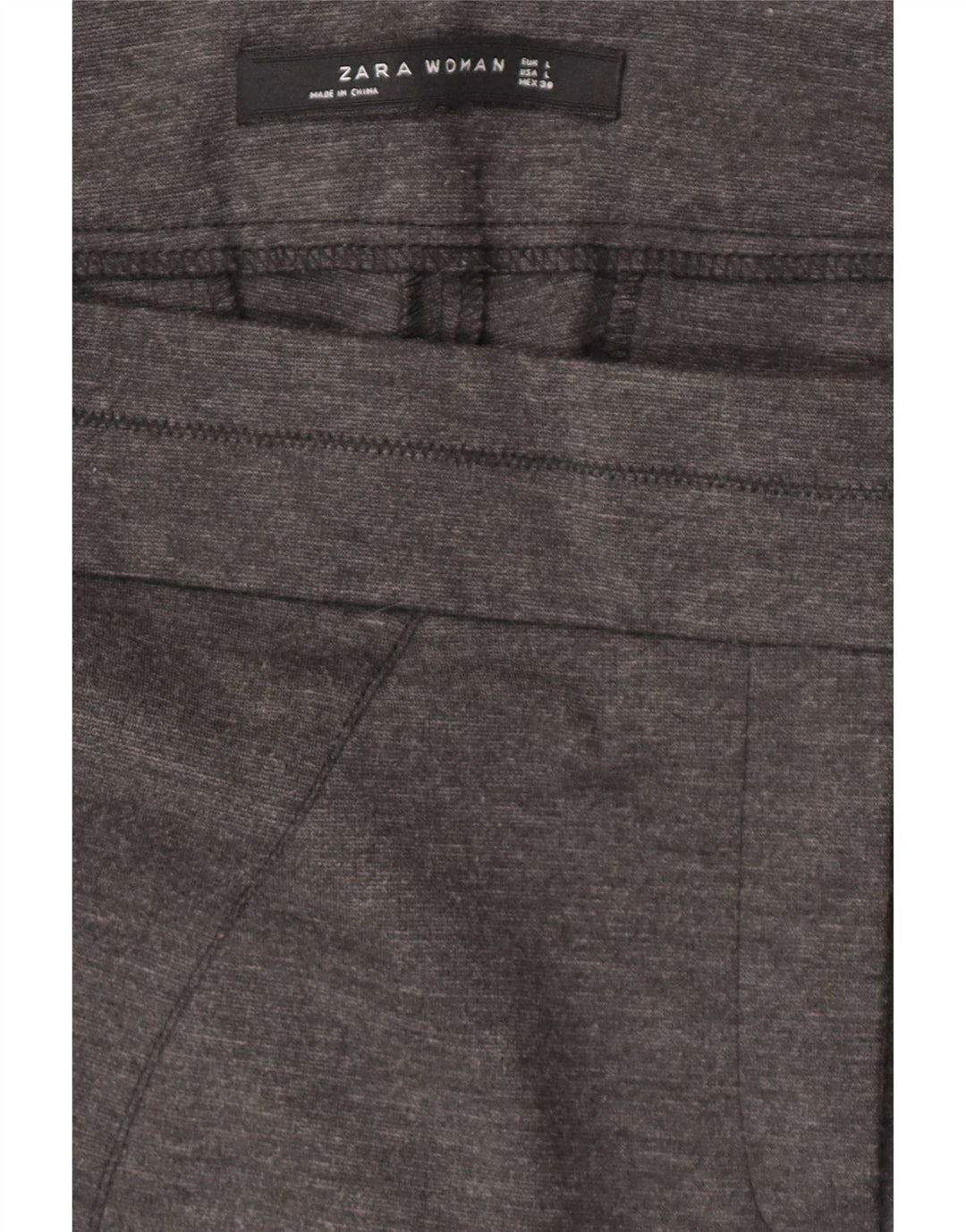 Zara Womens Slim Suit Trousers Large W32 L30 Grey Flecked