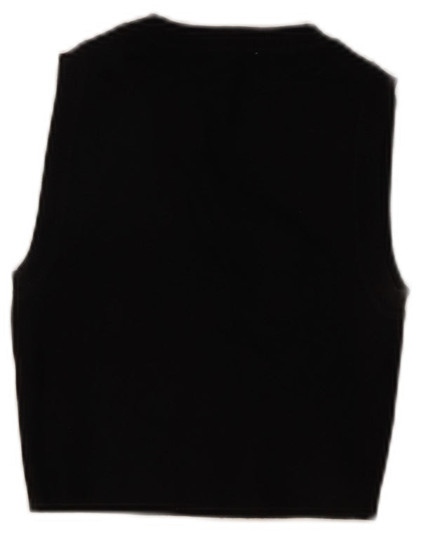 Zara Mujer Crop Vest Tank Top UK 8 Small Negro