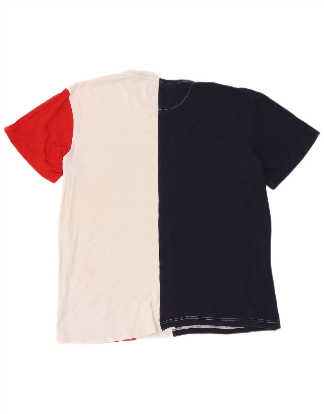 Fila T-Shirt Graphique Homme Blanc Moyen Coton Colorblock