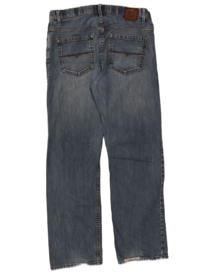 Marks & Spencer Mens Regular Fit Straight Jeans W34 L31 Blue Cotton