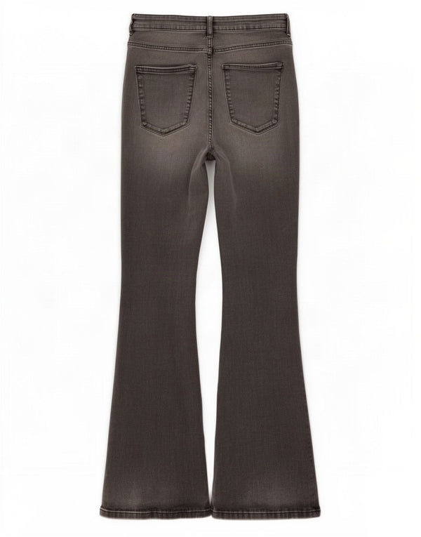 Zara Womens Skinny Flared Jeans EU 40 Medium W30 L33 Grey Cotton