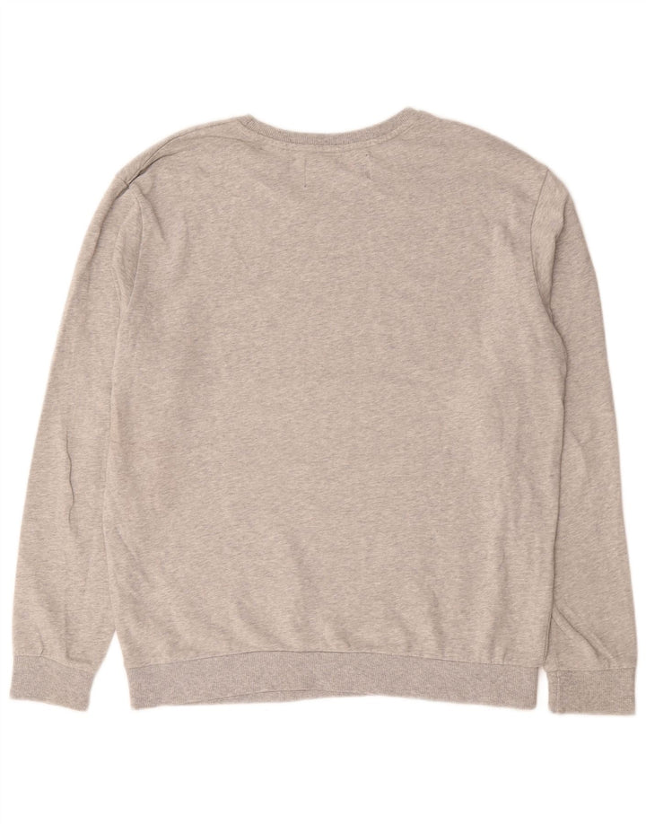 Zara Mens Graphic Sweatshirt Jumper XL Grey Cotton
