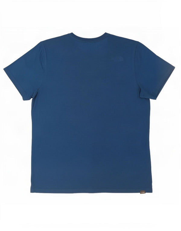 The North Face Mens Graphic T-Shirt Top Large Blue Cotton