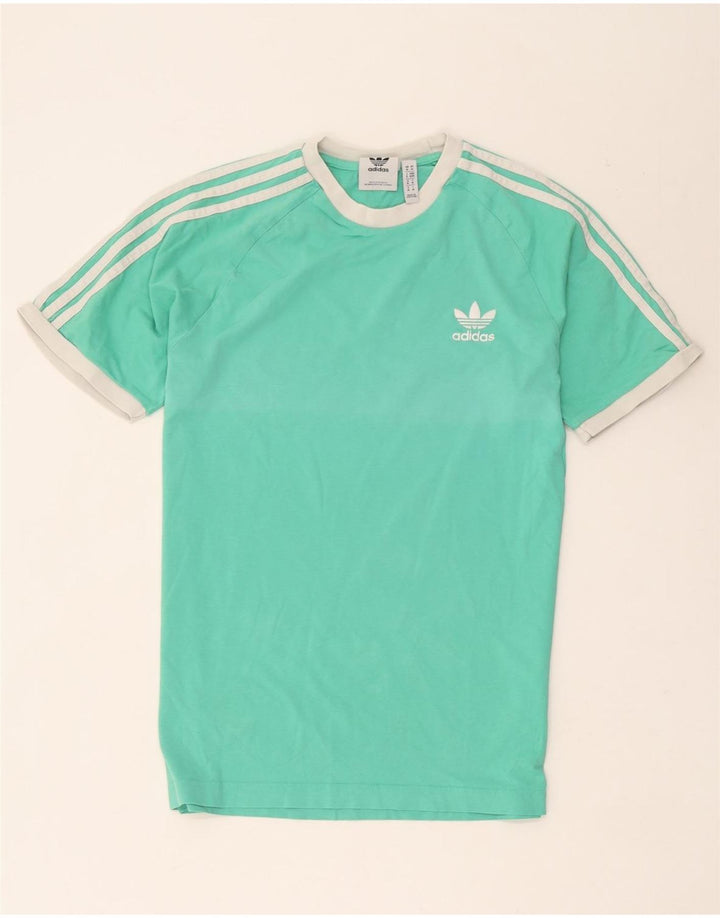 Adidas Mens T-Shirt Top Medium Green Cotton