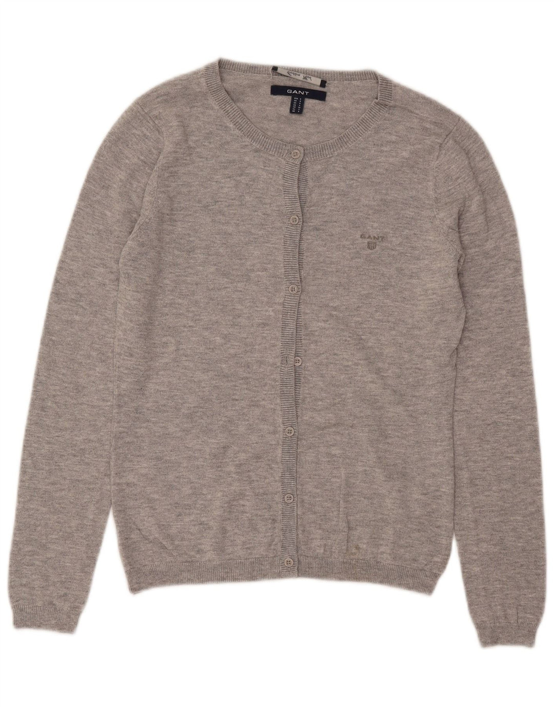 GANT Womens Cardigan Sweater UK 10 Small Grey Cotton