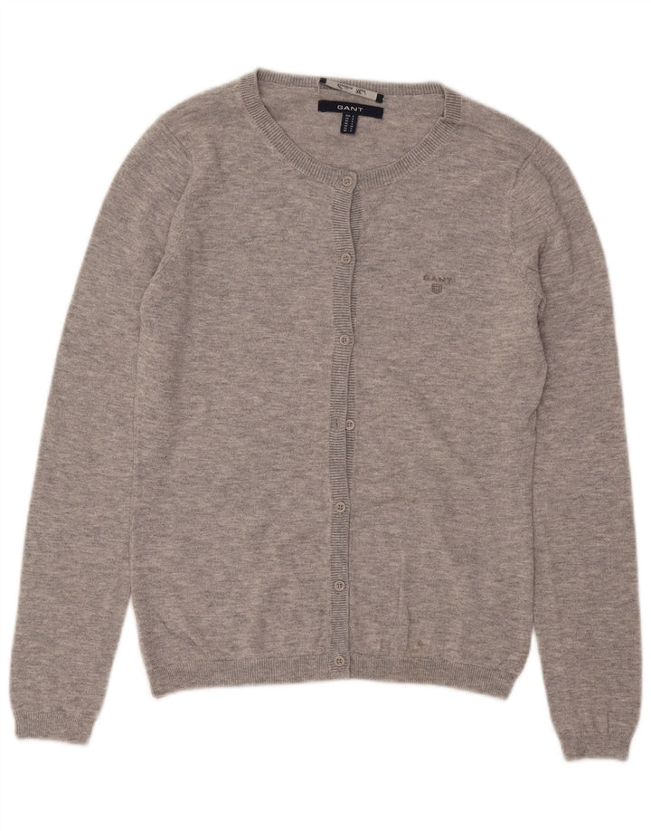 GANT Womens Cardigan Sweater UK 10 Small Grey Cotton