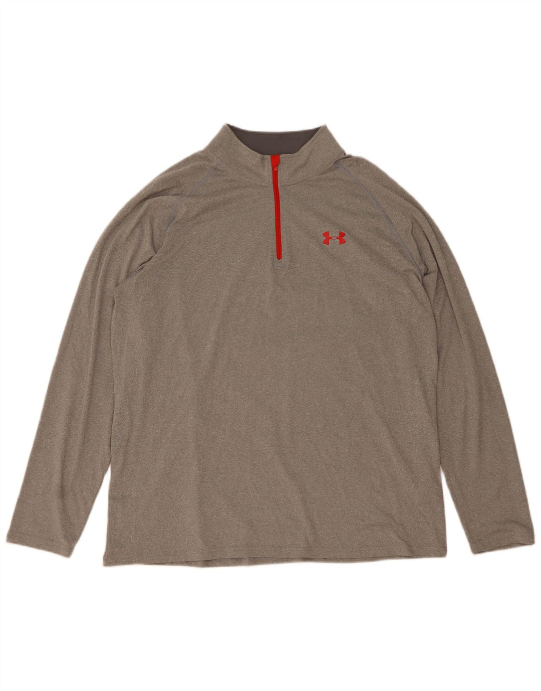 Under Armour Herre Heat Gear Zip Neck Pullover Træningsdragt Top XL Grå