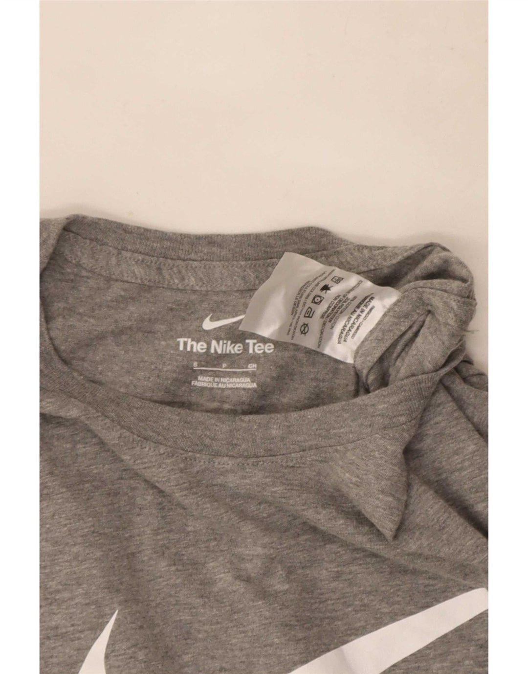 Nike Mens Graphic T-Shirt Top Small Grey Flecked Cotton