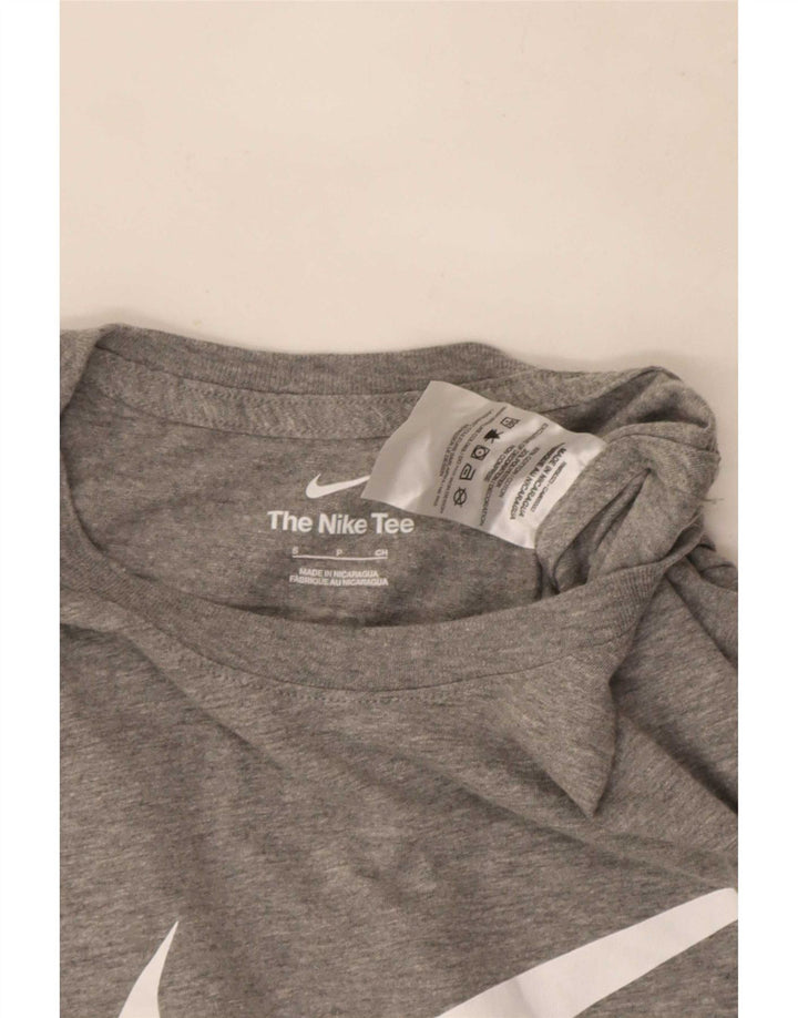 Nike Mens Graphic T-Shirt Top Small Grey Flecked Cotton