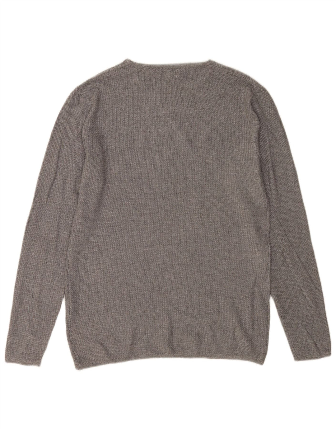 ZARA Mens Crew Neck Jumper Sweater Medium Grey Viscose