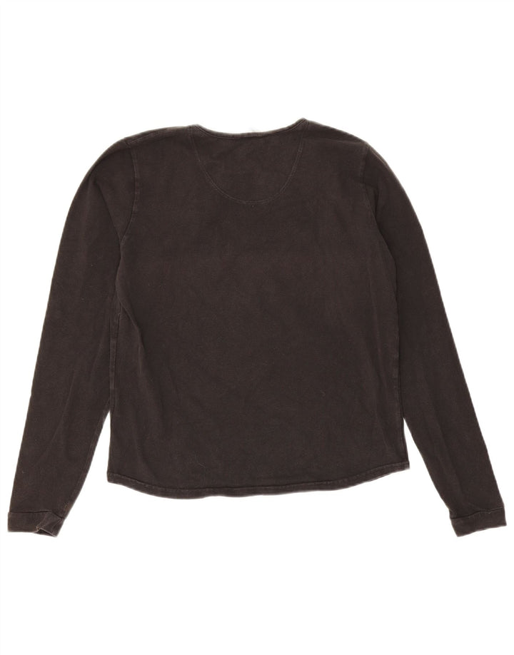 Top Nike da donna a manica lunga US 4/6 Small in cotone nero