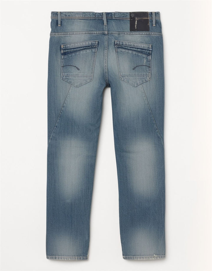 G-Star Womens Distressed Straight Jeans W27 L27 Blue Cotton