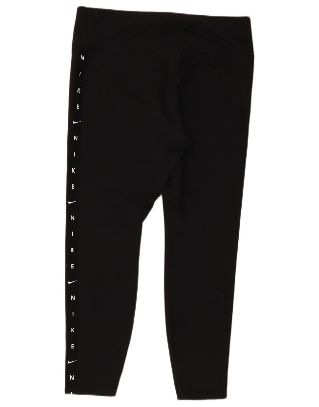 Nike Womens Dri Fit Graphic Leggings UK 14 Large Black Polyester