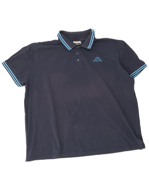 Kappa Polo Homme 4XL Bleu Marine Rayé Coton