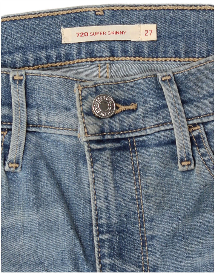 Levi's Damen 720 Super Skinny Jeans W27 L30 Blau