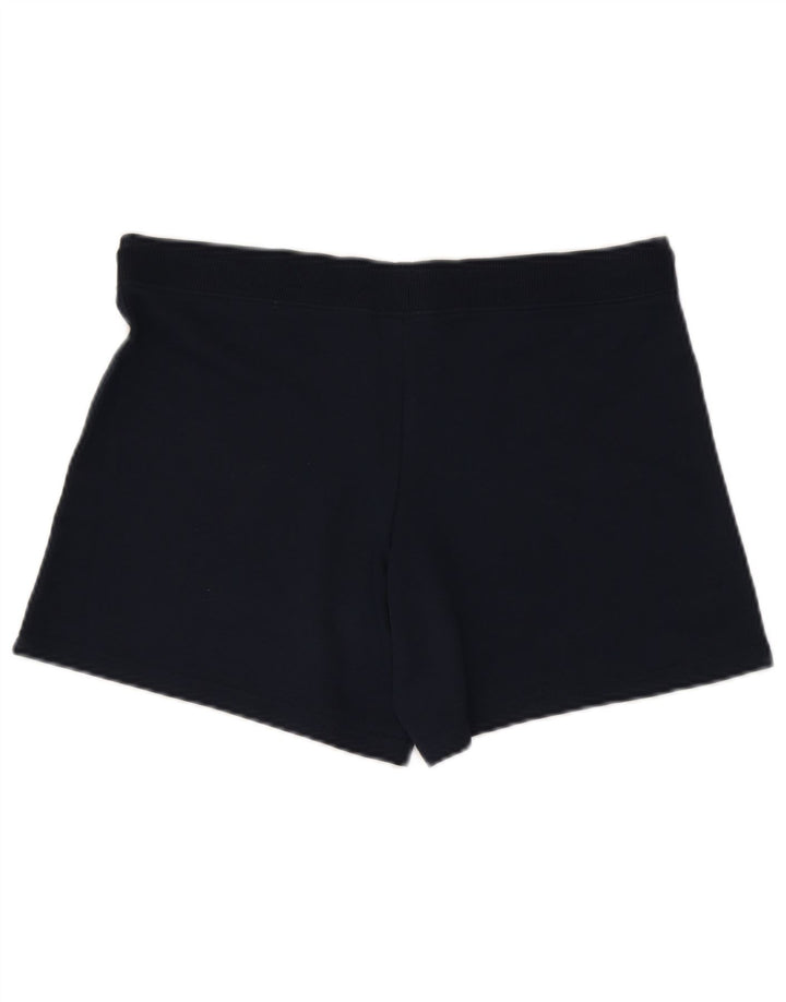 Reebok Womens Sport Shorts UK 12 Medium Navy Blue Cotton