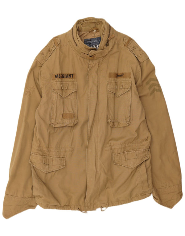 Giacca militare grafica da uomo Brandit UK 44 2XL Cotone beige