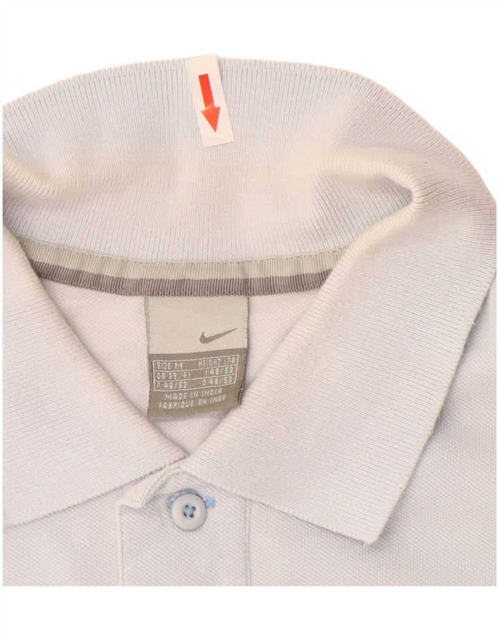 Nike Mens Polo Shirt UK 39/41 Medium Blue Cotton