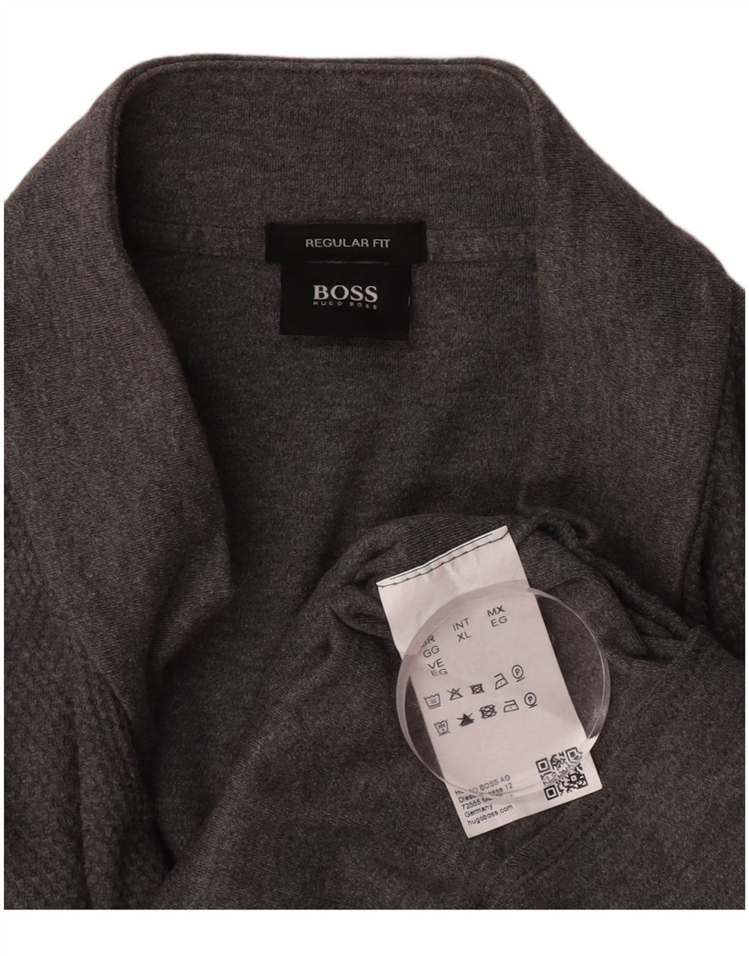 Hugo Boss Mens Regular Fit Cardigan Sweater XL Grey Cotton