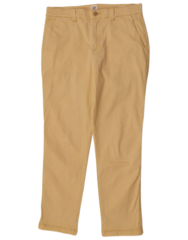 Gap Damen Girlfriend Slim Chino Hose US 6 Medium W28 L27 Gelbe Baumwolle