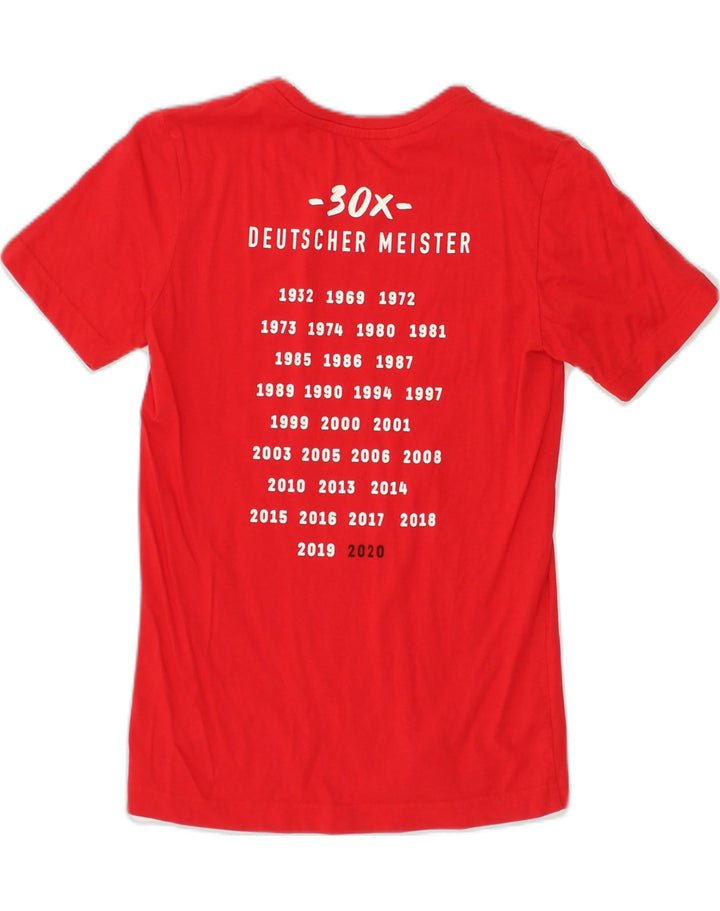 ADIDAS Boys FC Bayern Munchen Graphic T-Shirt Top 11-12 Years Red | Vintage Adidas | Thrift | Second-Hand Adidas | Used Clothing | Messina Hembry 