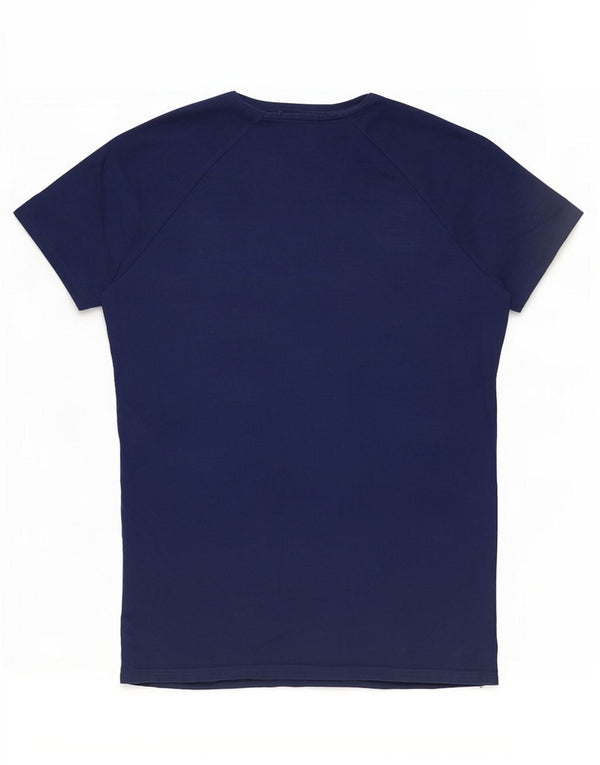 T-shirt da uomo Adidas Top media in cotone blu navy