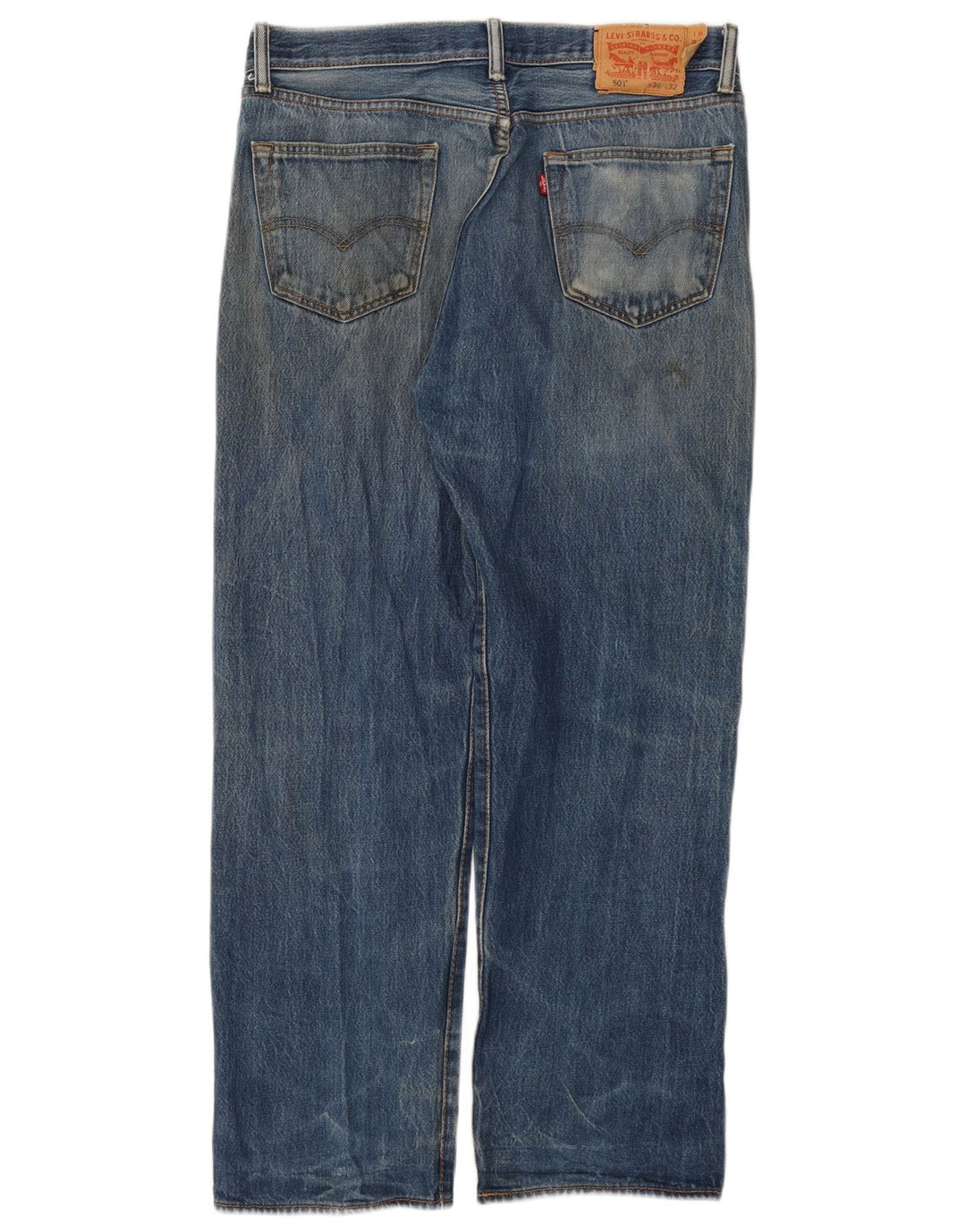Levi's Herre 501 lige jeans W36 L29 blå bomuld