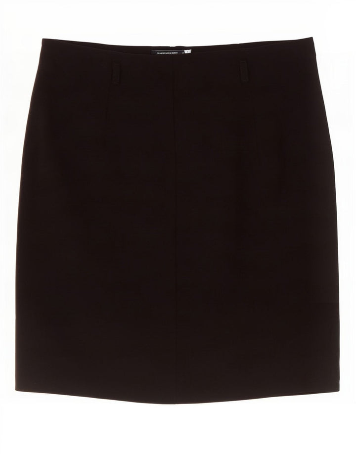 Marks & Spencer Womens Straight Skirt UK 8 Small W28 Black Polyester