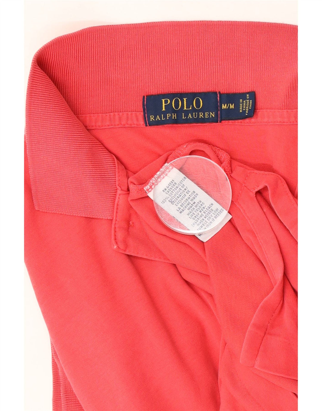 Polo Ralph Lauren Mens Polo Shirt Medium Red Cotton