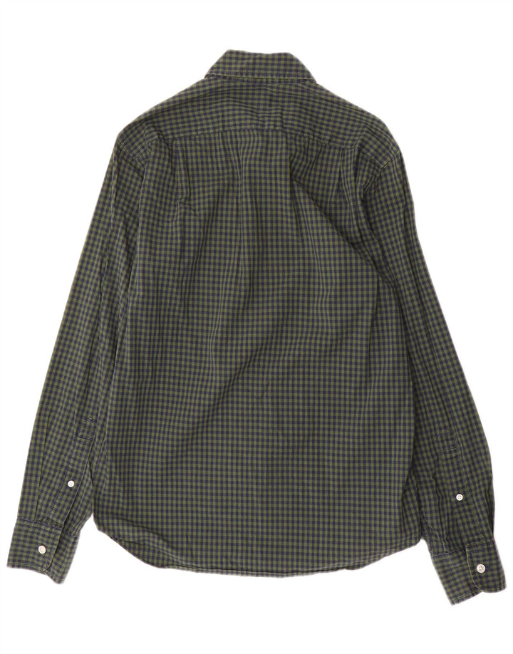 J. CREW Mens Slim Shirt Small Green Check Cotton