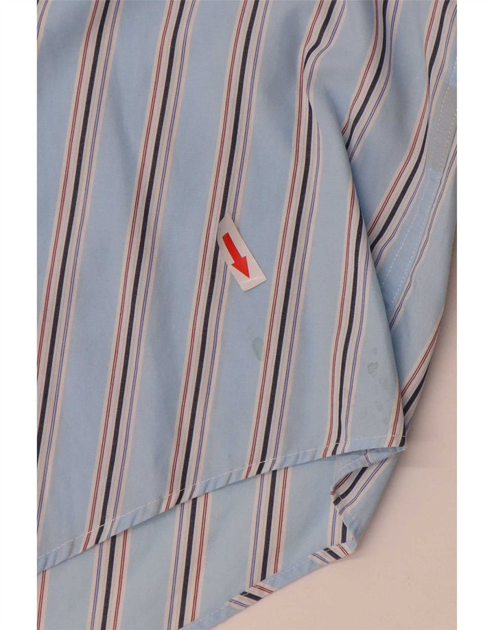 Nautica Mens Shirt XL Blue Striped Cotton