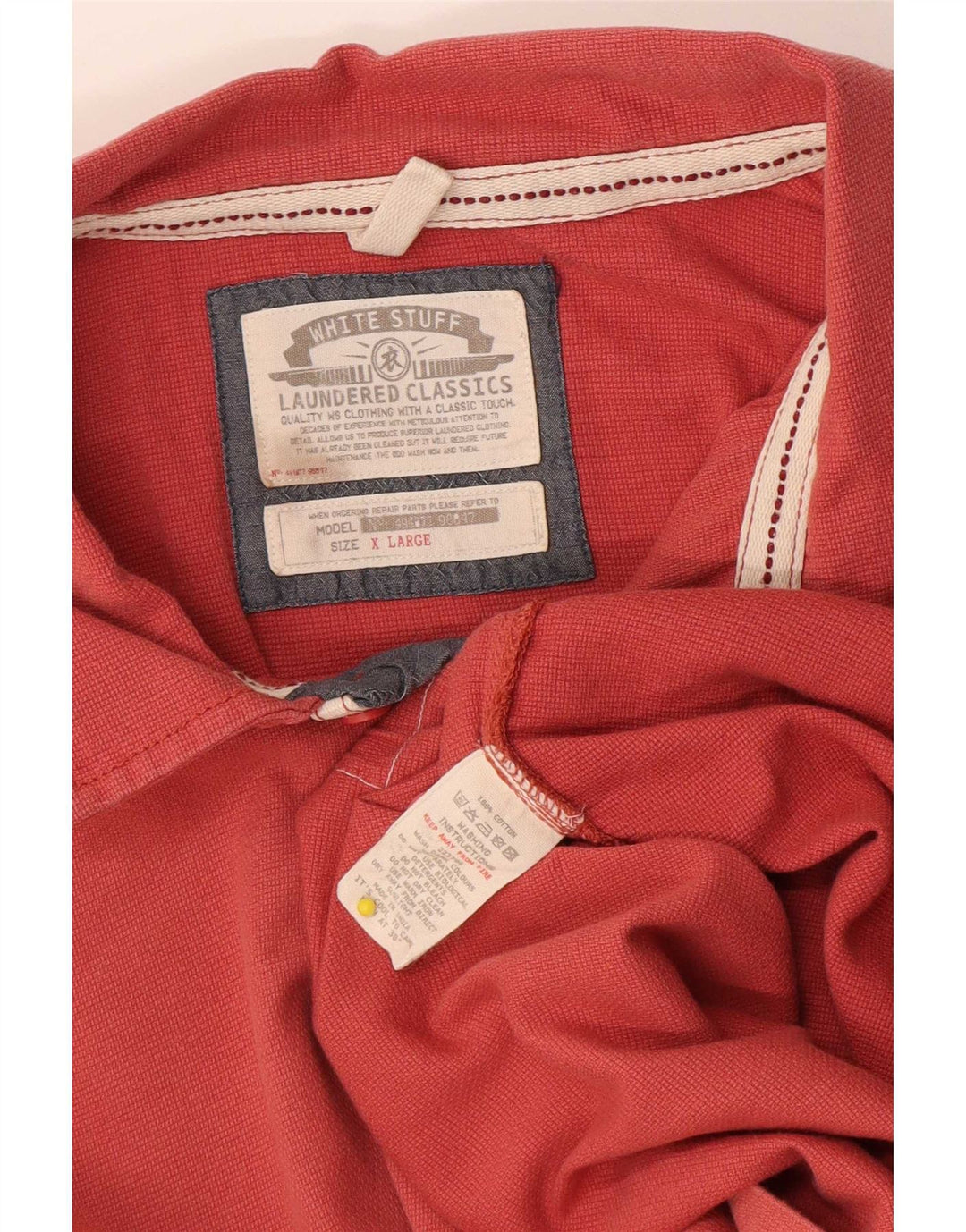 White Stuff Mens Polo Shirt XL Red Cotton